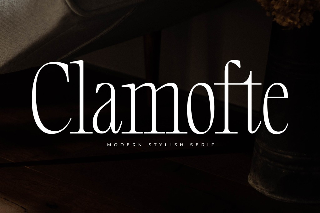 Clamofte DEMO VERSION Font Family website image