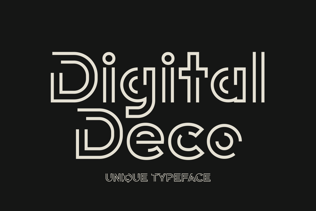 Digital Deco Font website image