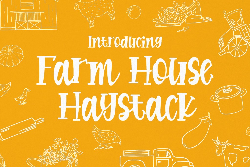 Farmhouse Haystack Font website image