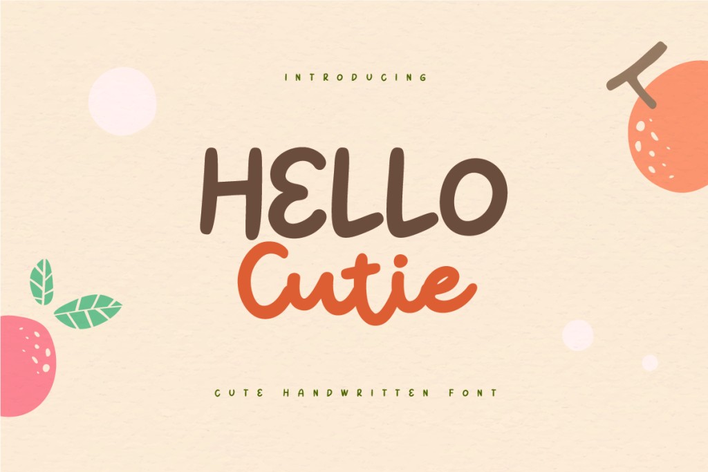 HELLO Cutie Font website image