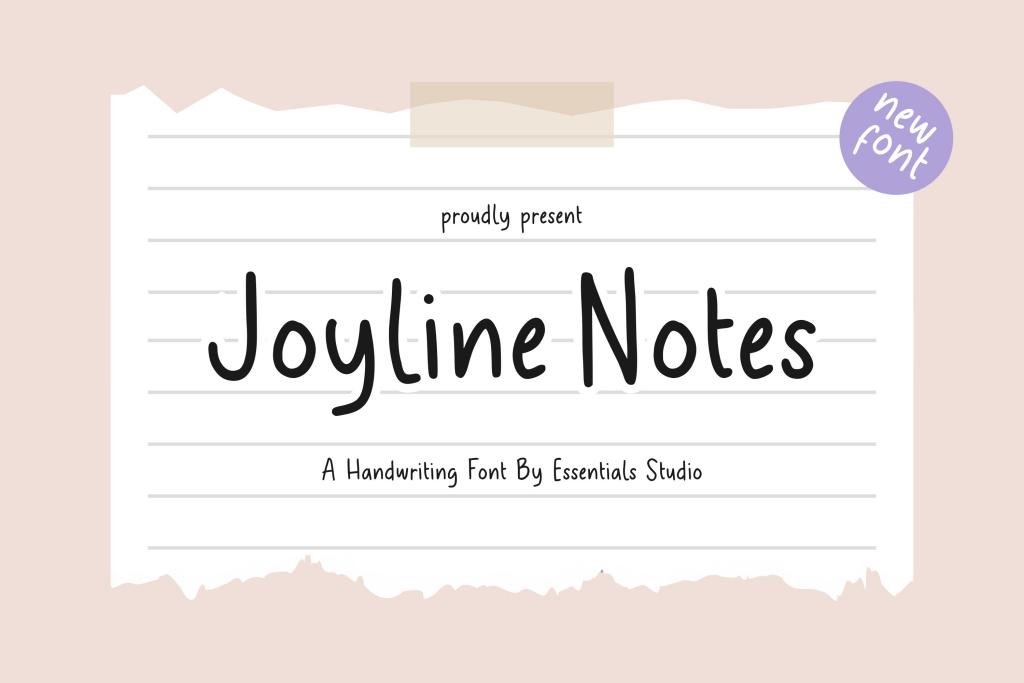 Joyline Notes Font website image