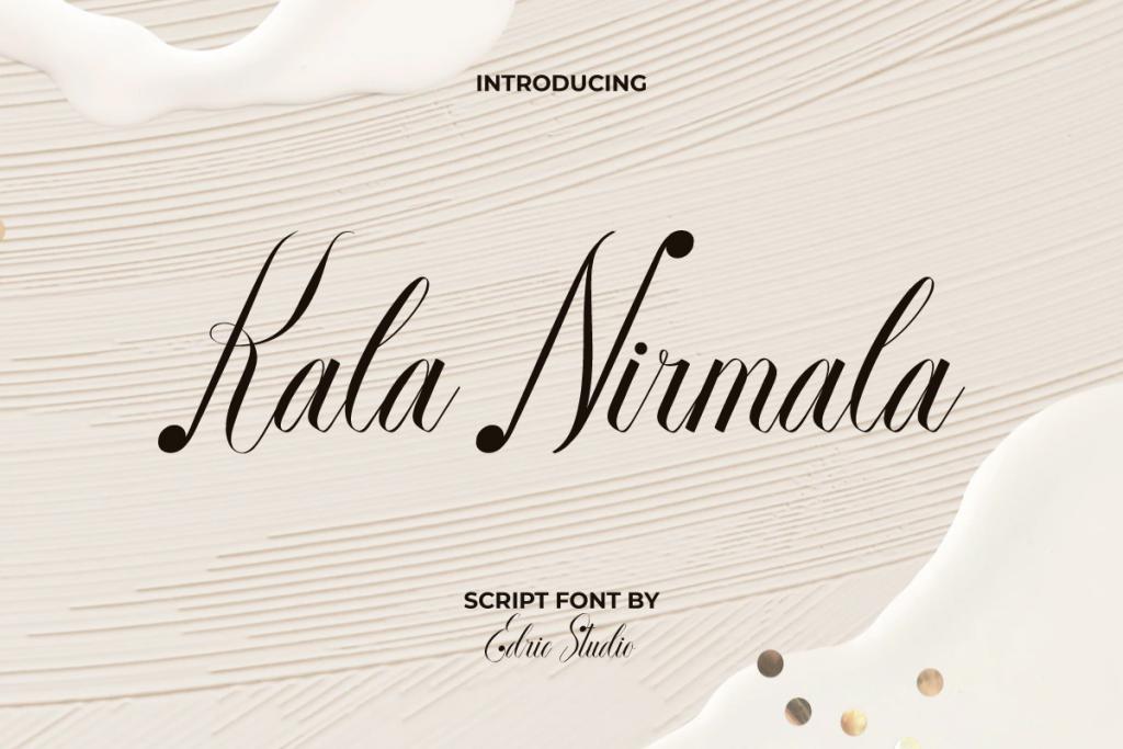 Kala Nirmala Demo Font website image