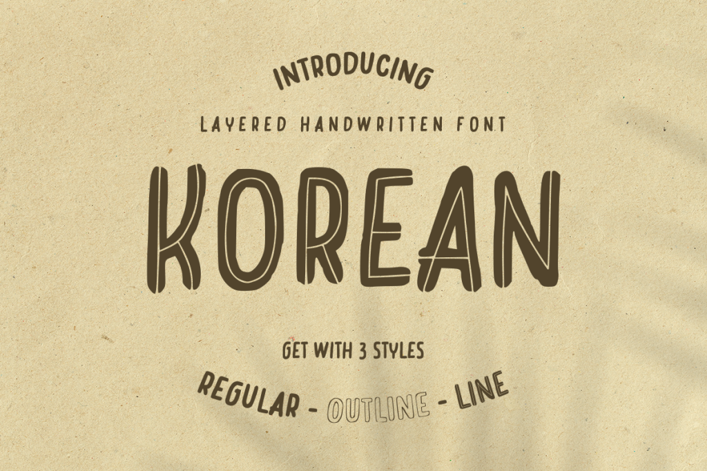 Korean Line Font website image