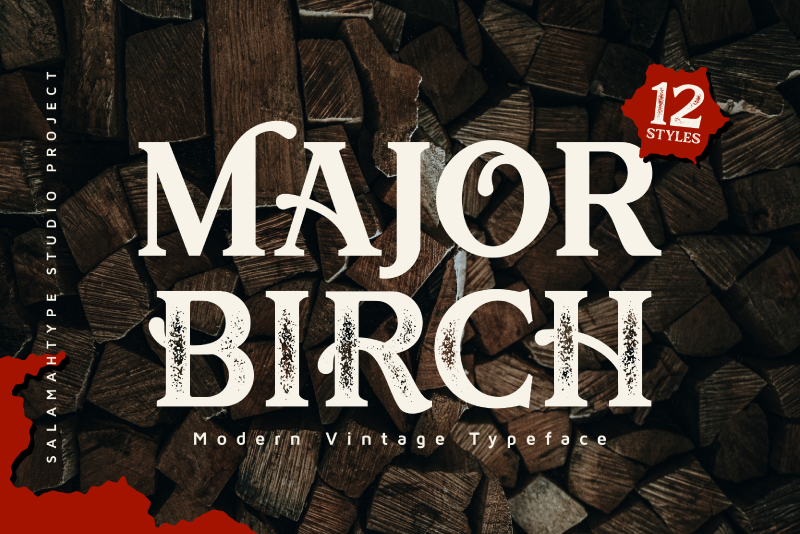 Major Birch Font website image
