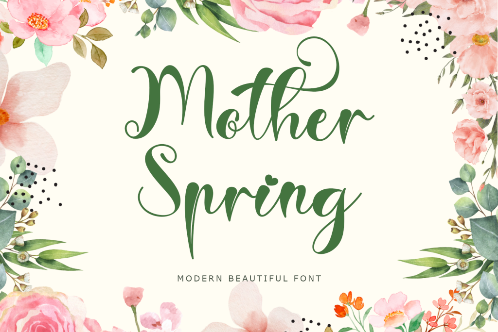 Mother Spring Font website image