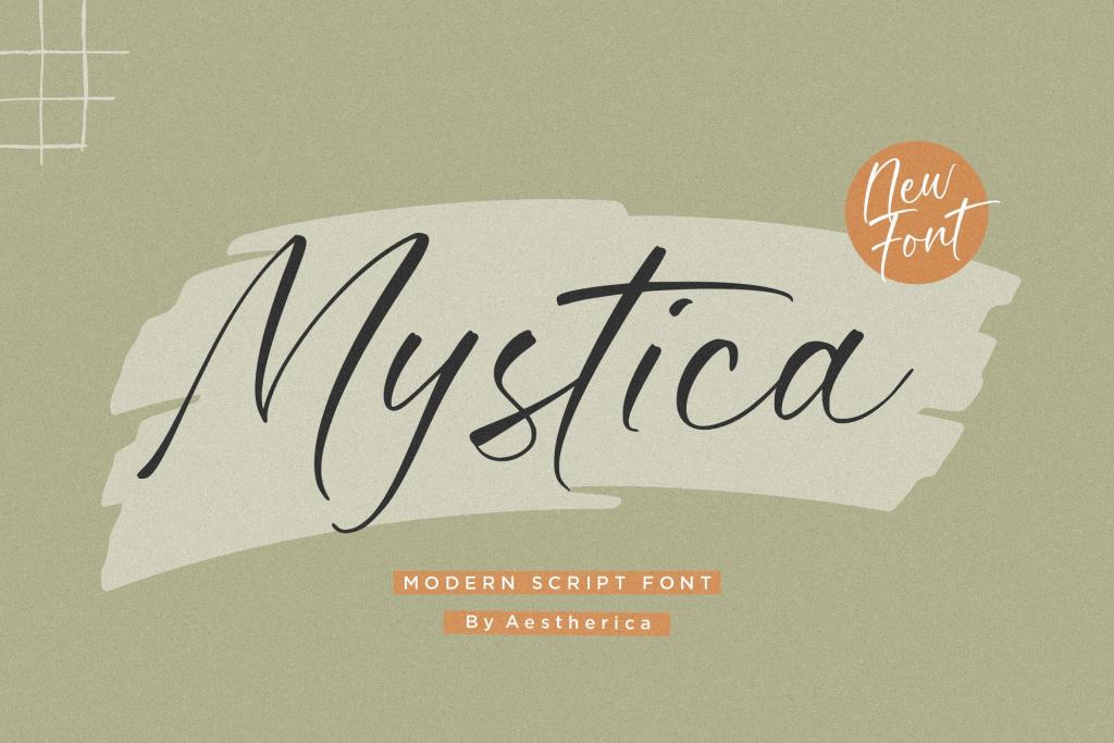 Mystica Font website image
