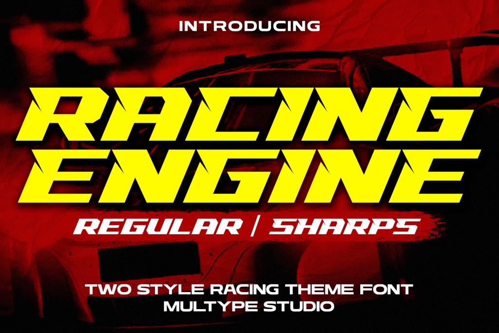 Racing Engine Font Family website image