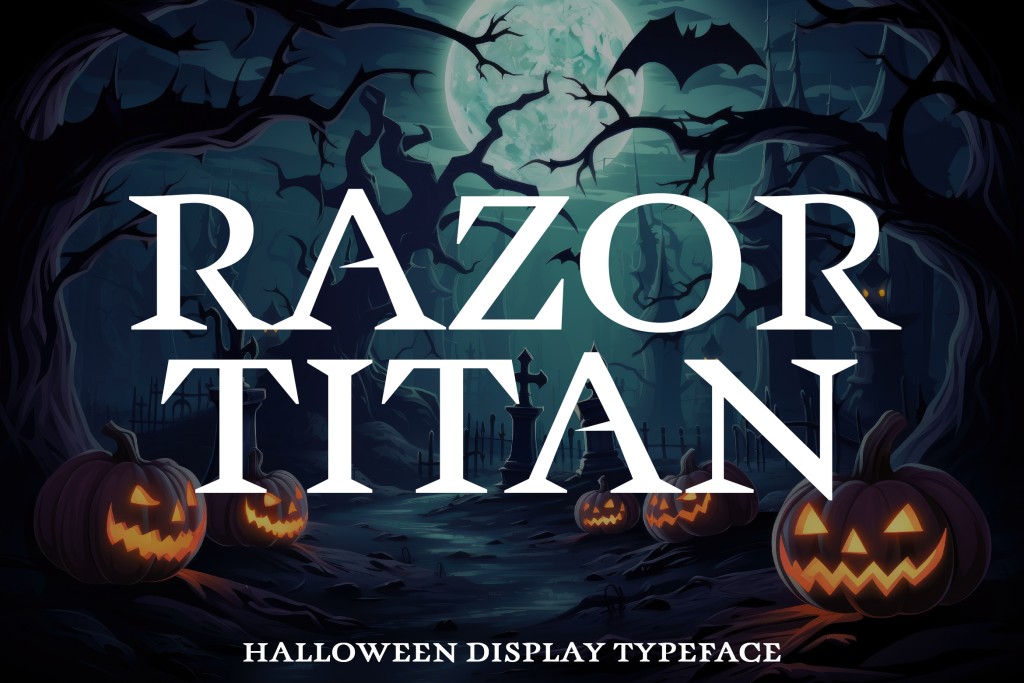 Razor Titan Font website image