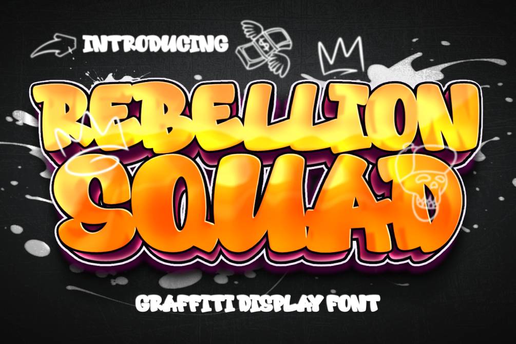 Rebellion Squad Font website image