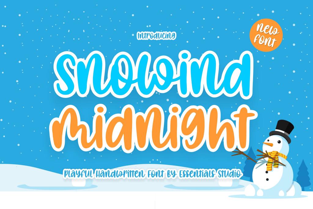 Snowind midnight Font website image