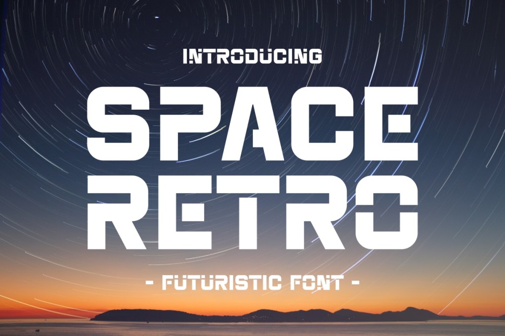 Space Retro Font website image