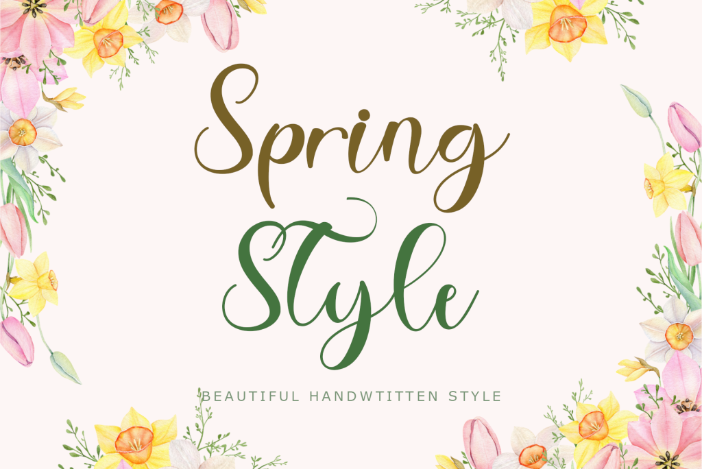 Spring Style Font website image