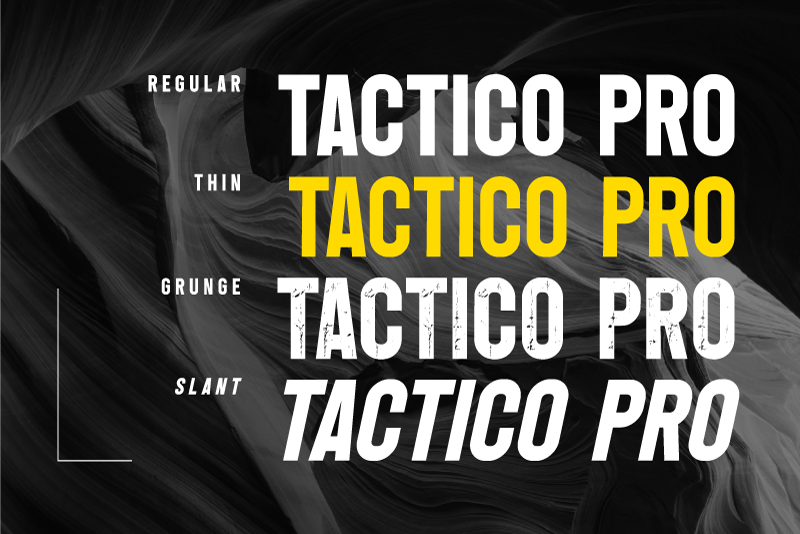 Tactico Pro Font website image