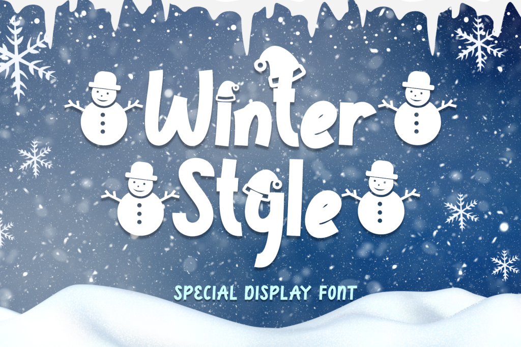 Winter Style Font website image
