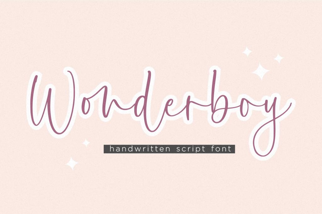 Wonderboy Font website image