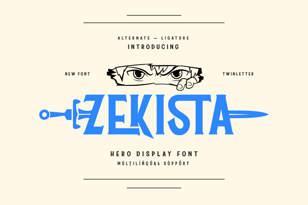 ZEKISTA Trial Font website image