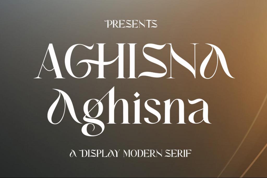 Aghisna Display Font website image