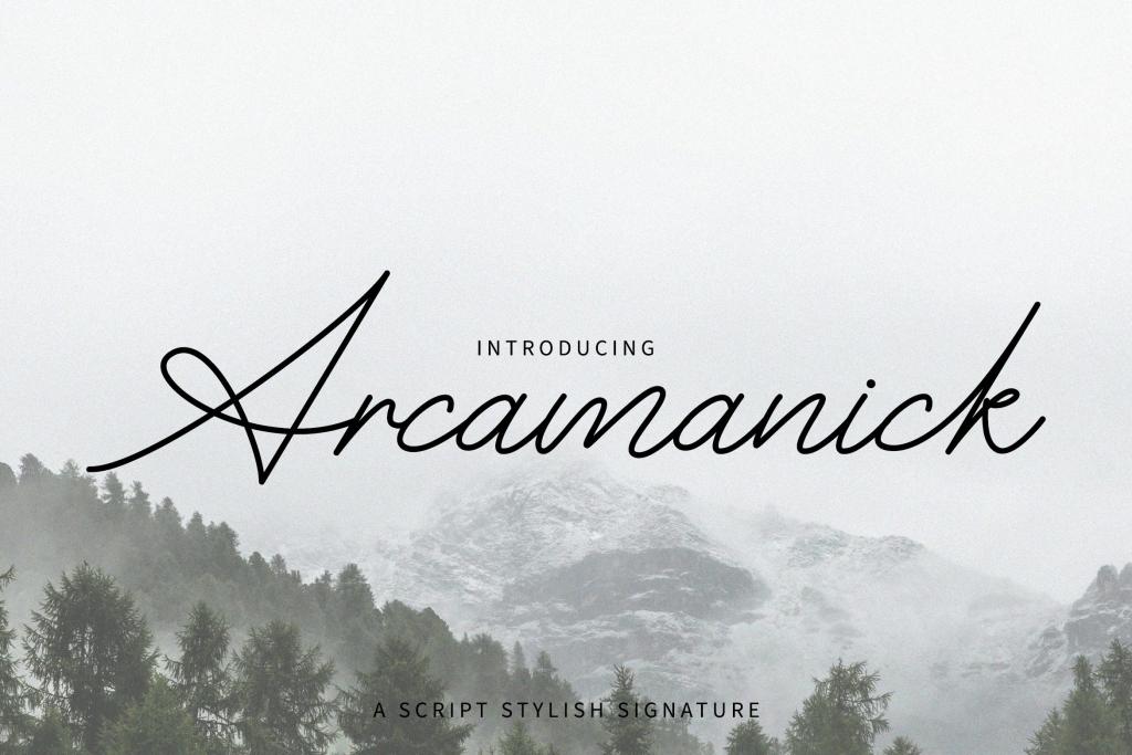 Arcamanick Font website image