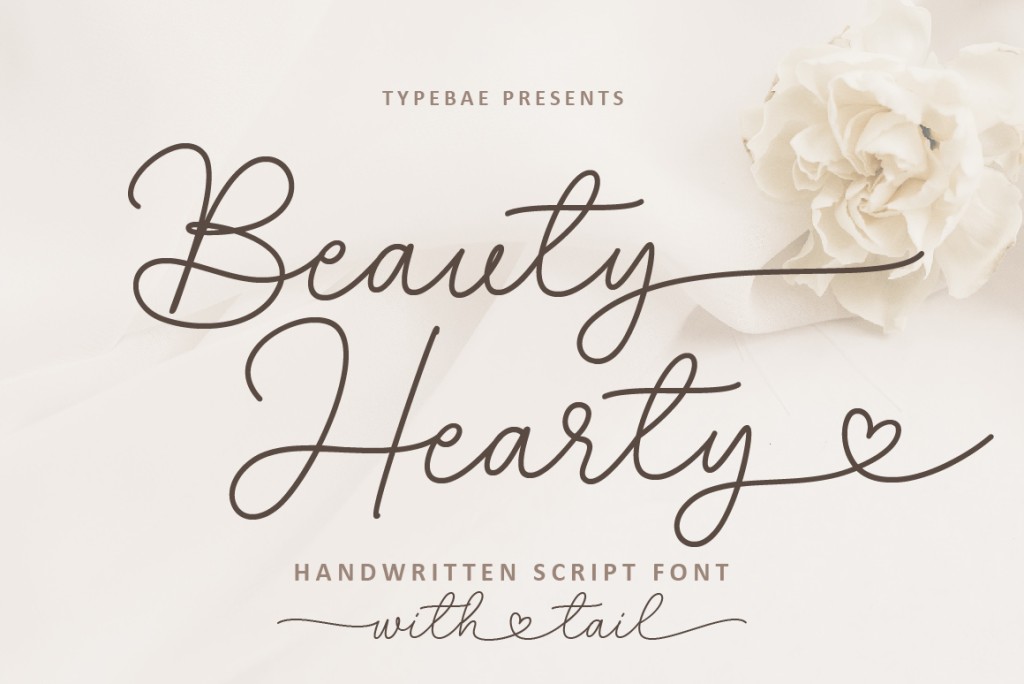 Beauty Hearty Font website image