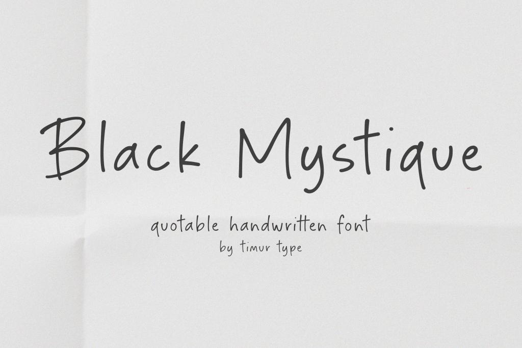 Black Mystique Font website image