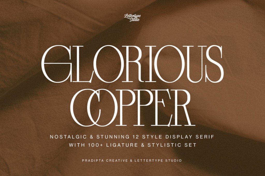 Glorious Copper DEMO Font website image