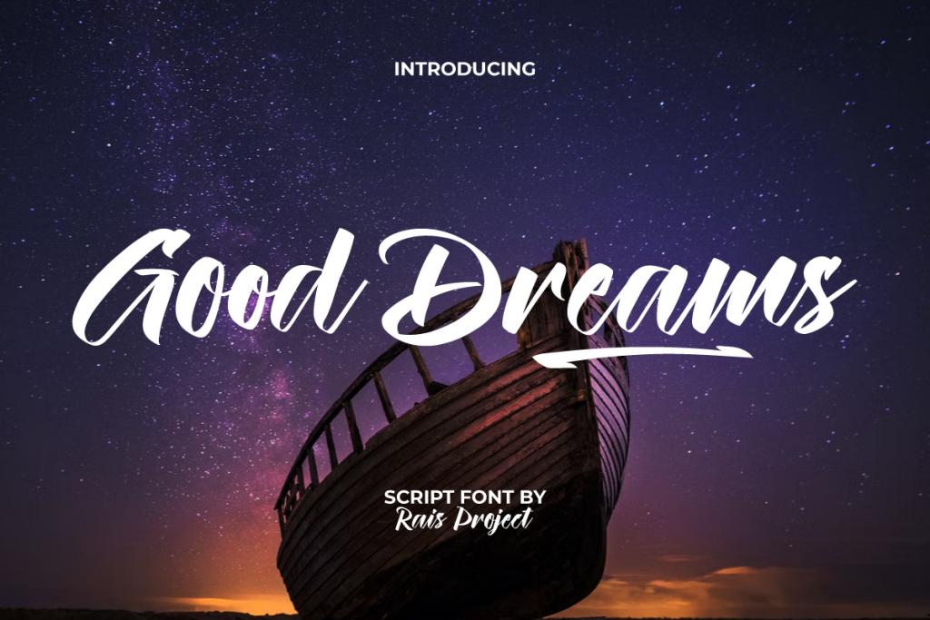 Good Dreams Demo Font website image