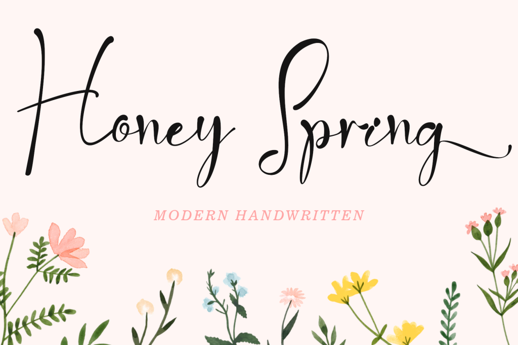 Honey Spring Font website image