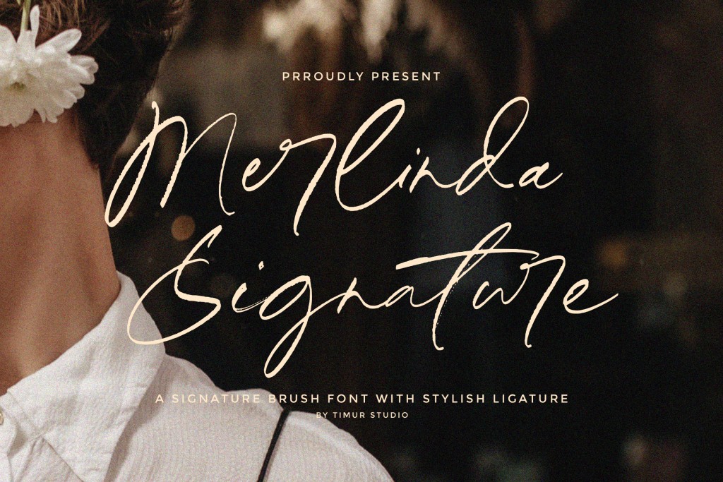 Merlinda Signature Font website image