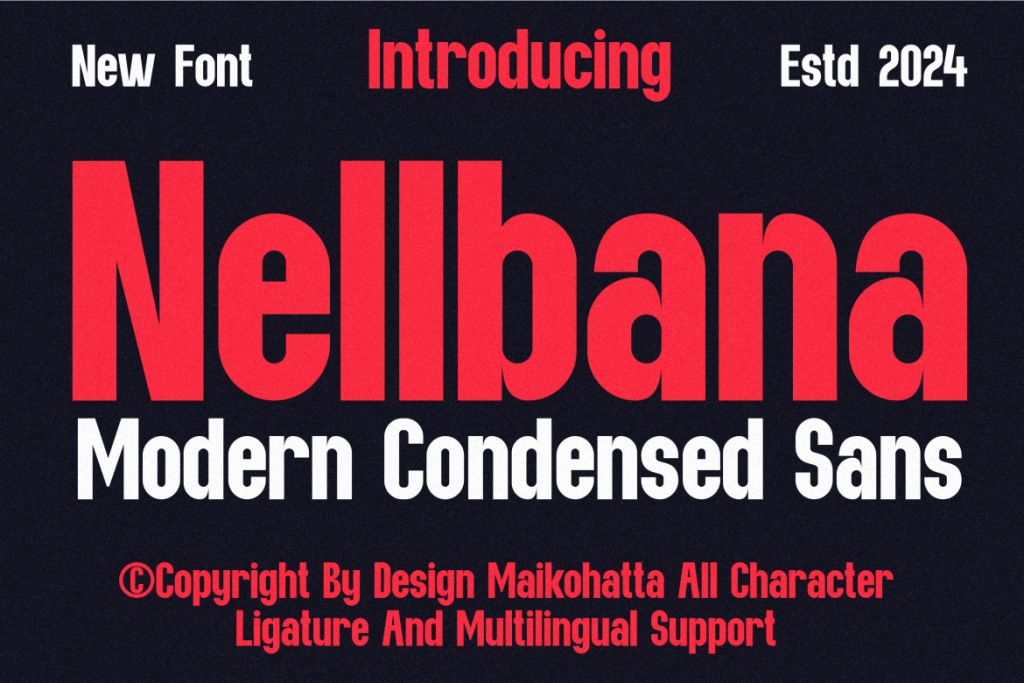 Nellbana Font website image
