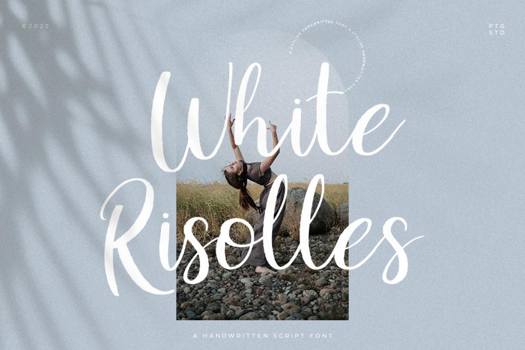 White Risolles Demo Font website image
