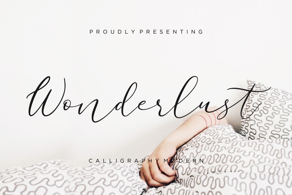 Wonderlust Font website image