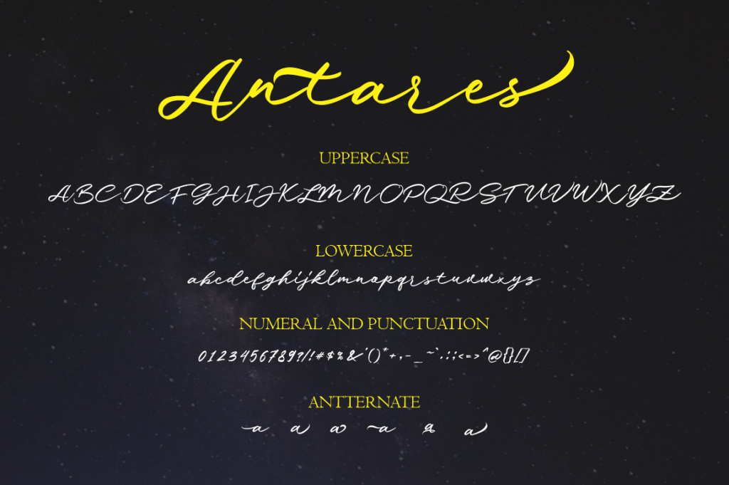 Antares Font website image