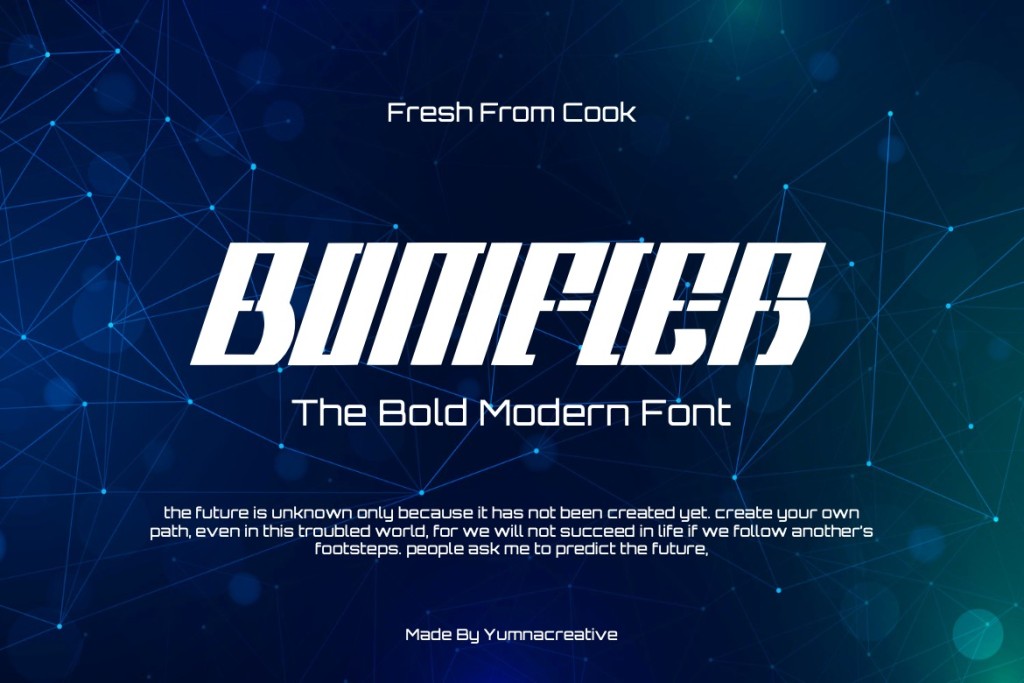 Bomfier Font website image