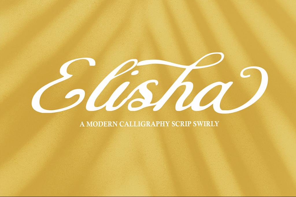 Elisha Script Font website image