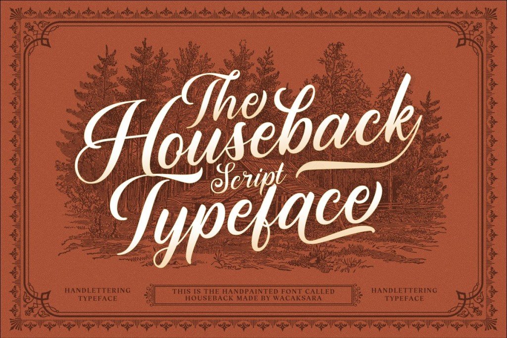 Houseback Font website image