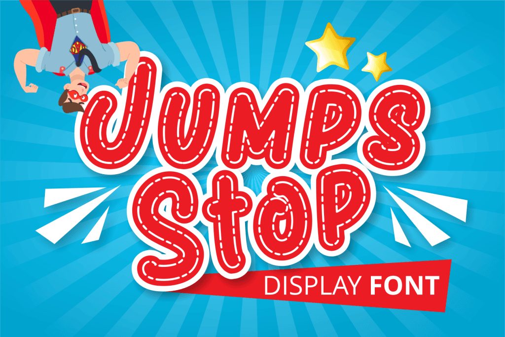 Jumps Stop Font website image