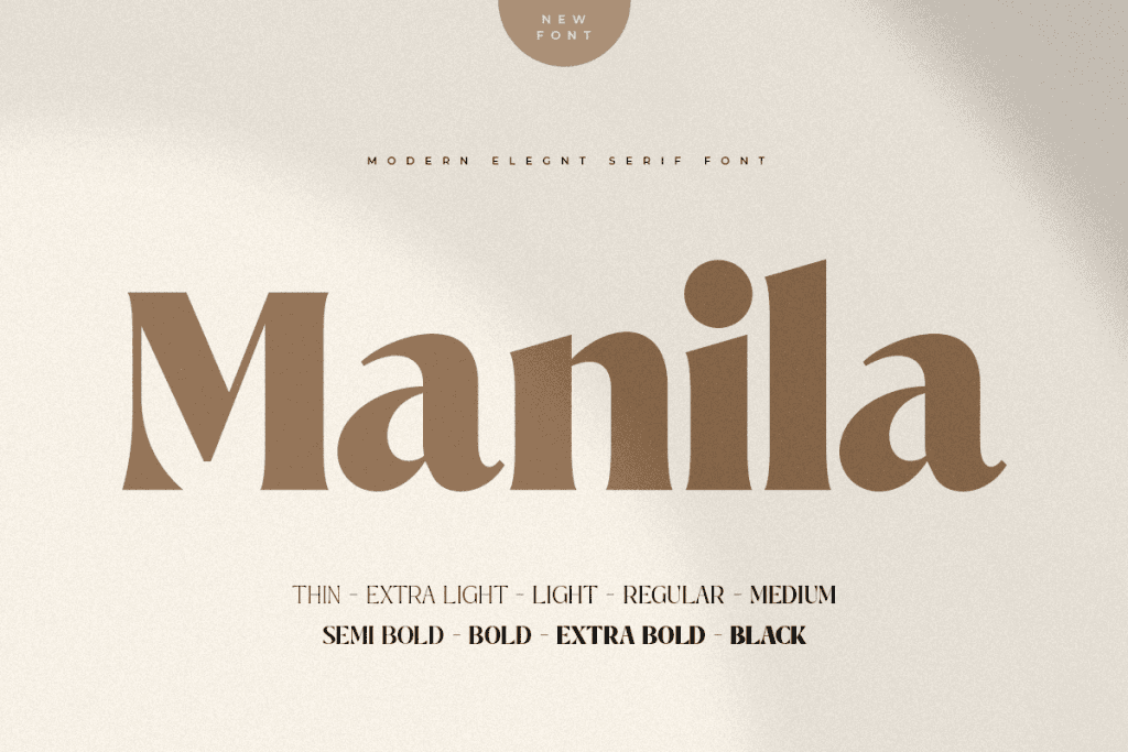 Manila Font website image