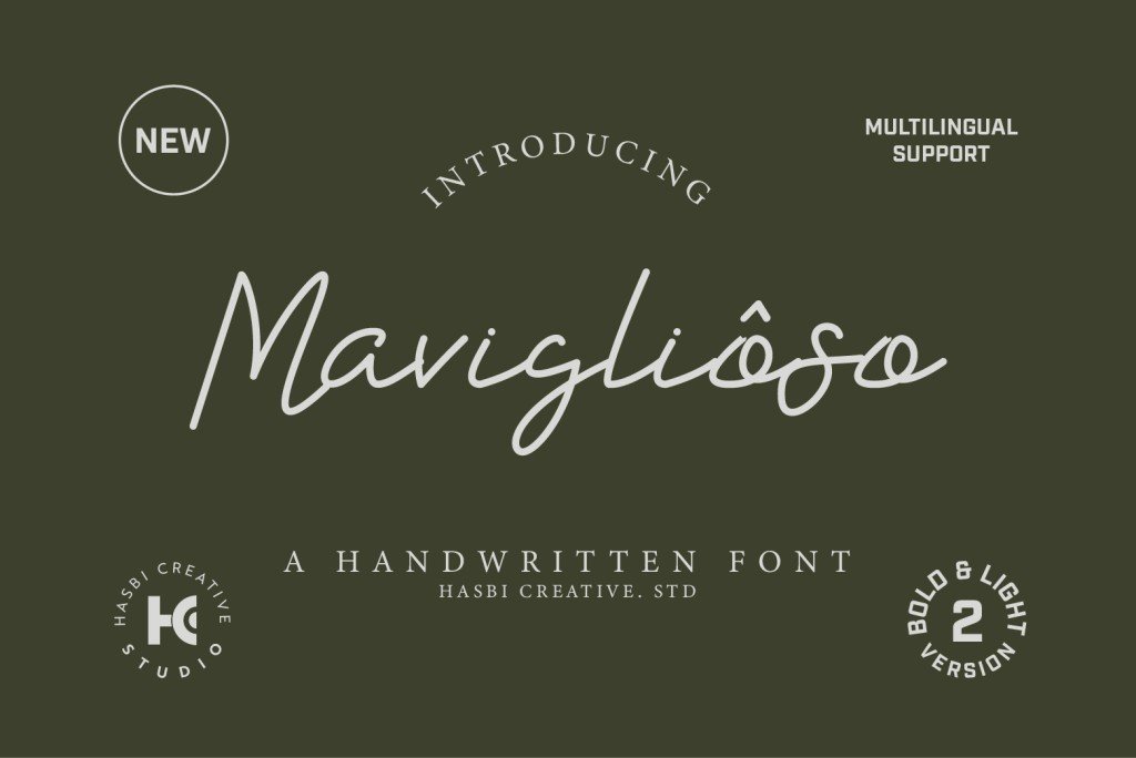 Maviglioso Font Family website image