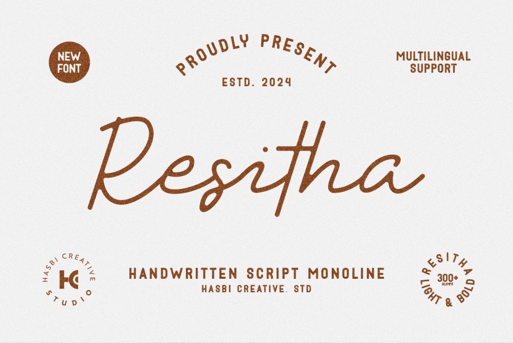 Resitha Font Family website image