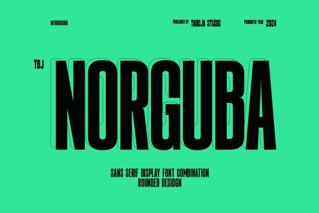 TBJ Norguba Font Family website image