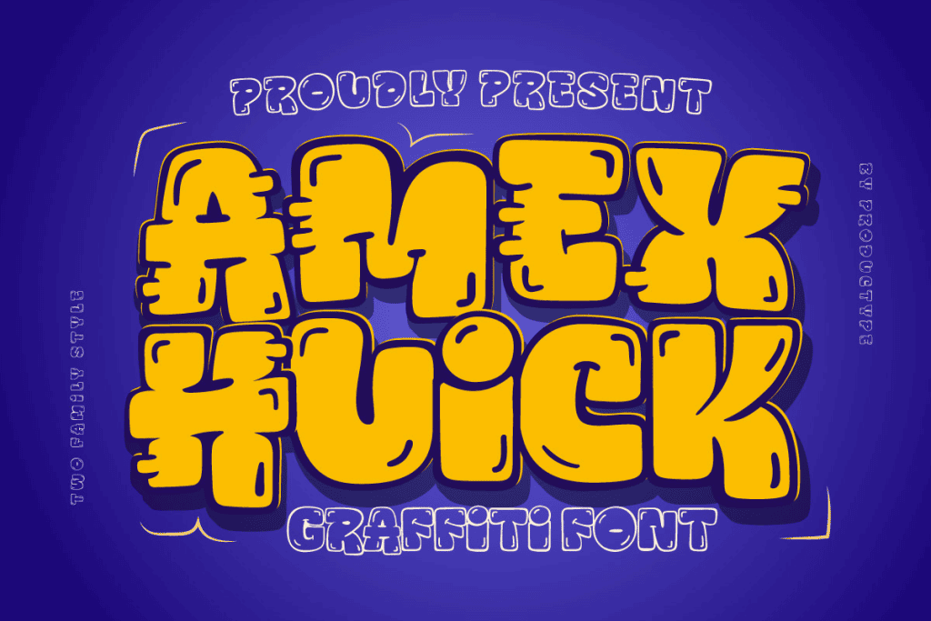 AMEX HUICK personal Font website image