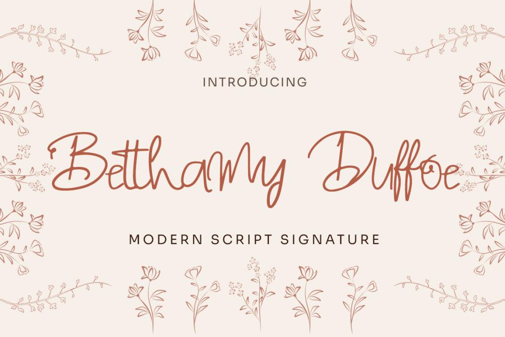 Betthamy Duffoe Font website image