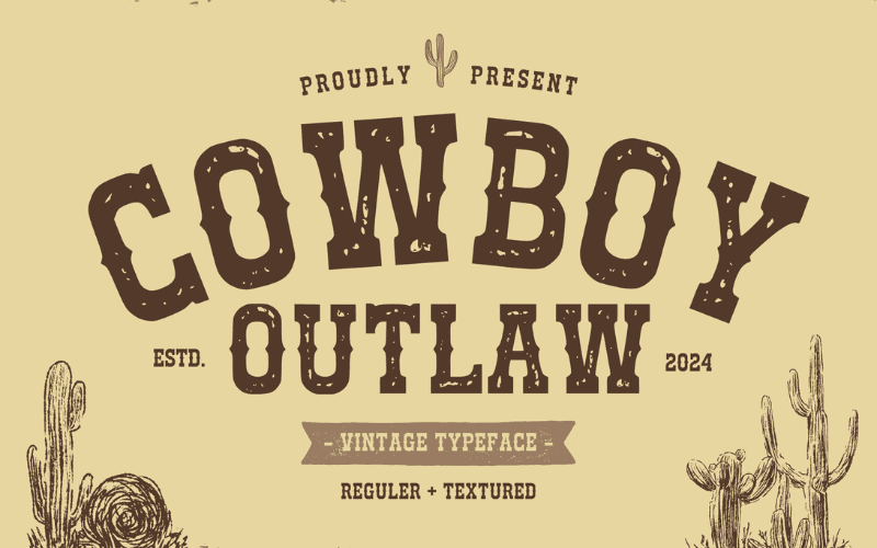 Cowboy Outlaw Font Family website image