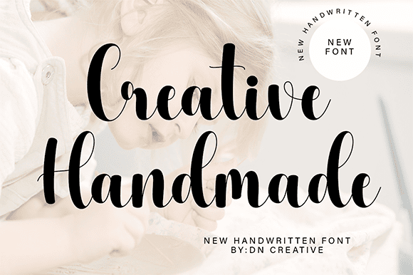 Creative Handmade Font website image