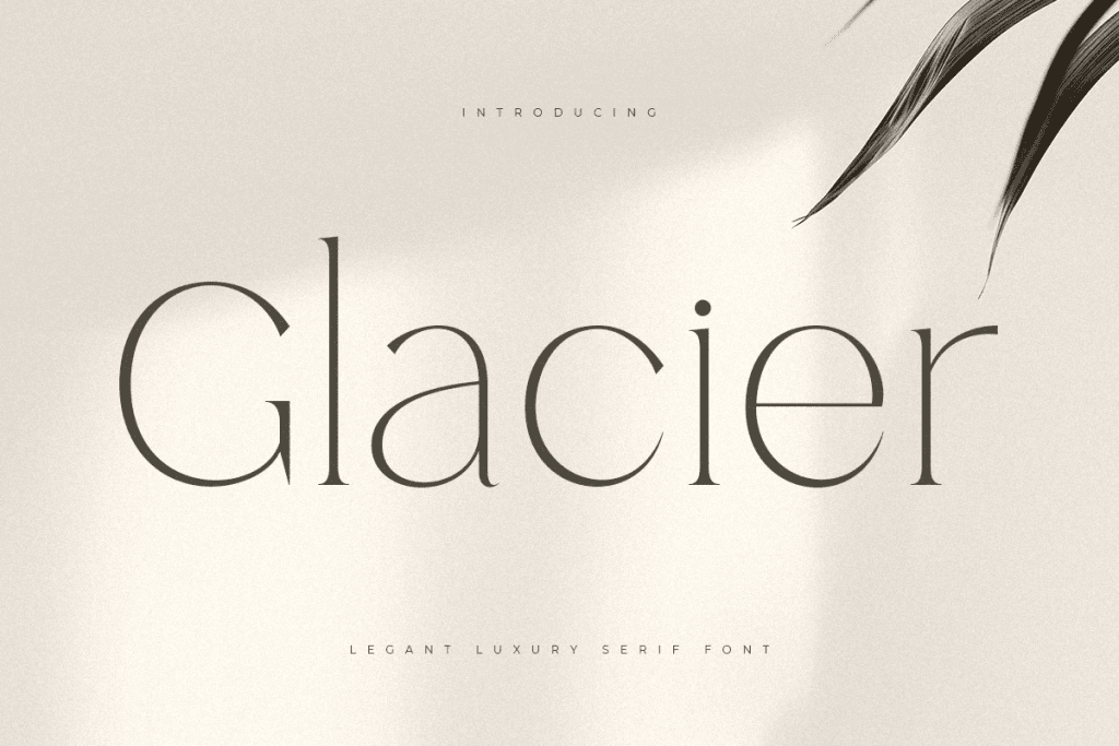 Glacier Font website image