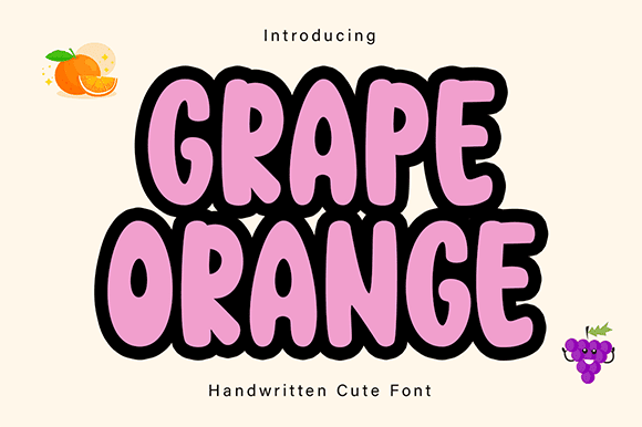 GRAPE ORANGE Font website image