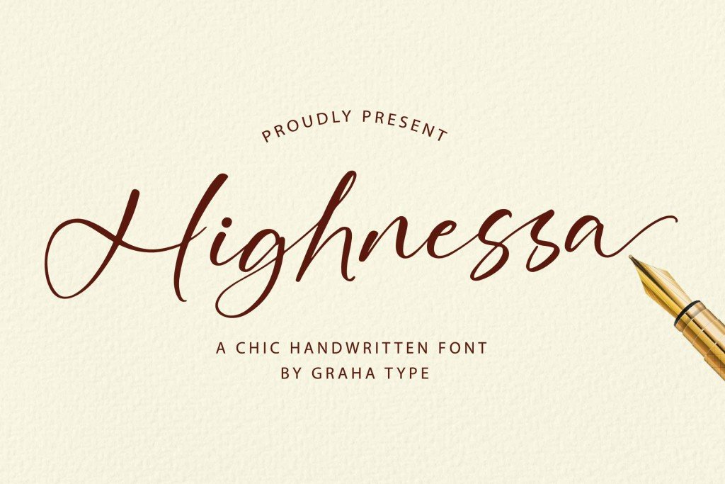 Highnessa DEMO Font Family website image