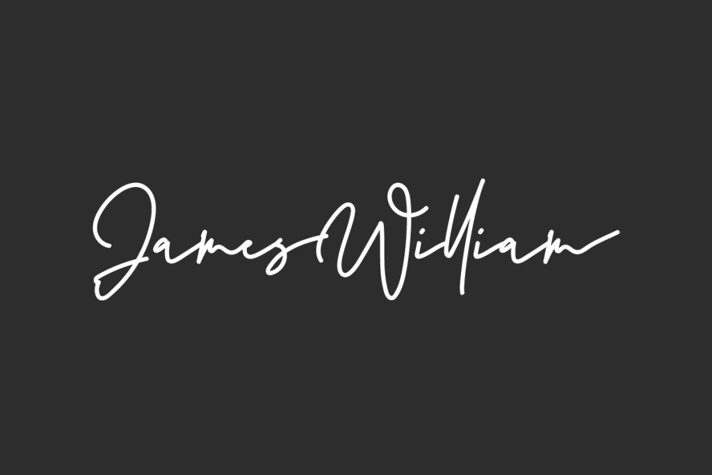 James William Demo Font website image