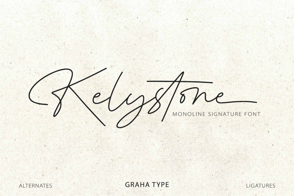 Kelystone DEMO Font website image