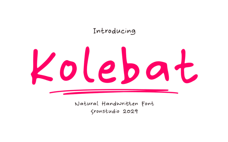 Kolebat Font website image